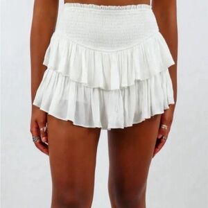 ROCK N RAGS - white ruffle skirt